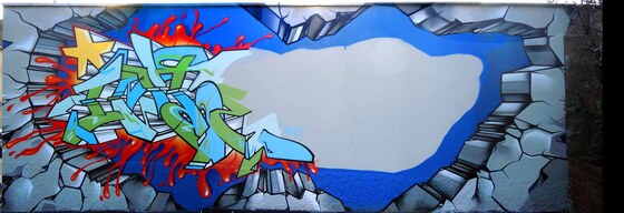 KAYONE sul muro del Museo (lavoro da finire)
