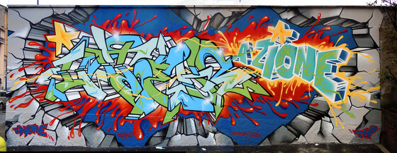 KAYONE sul muro del Museo (lavoro finito)