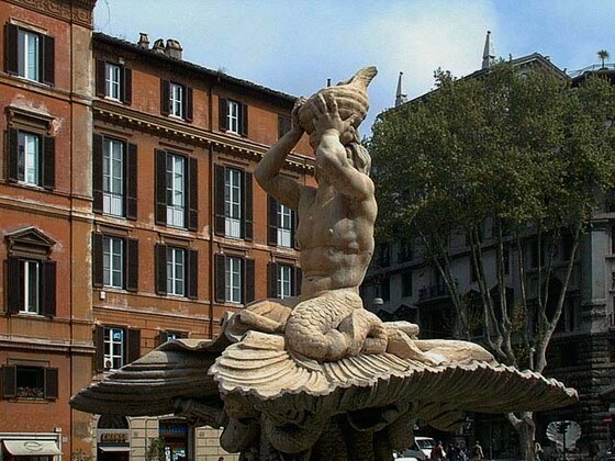 Fontana del Tritone in Piazza Barberini