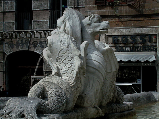 Fontana del Pantheon in Piazza della Rotonda