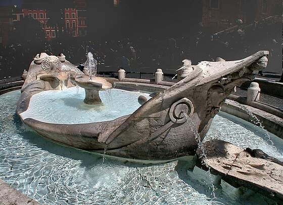 La Barcaccia in Piazza di Spagna