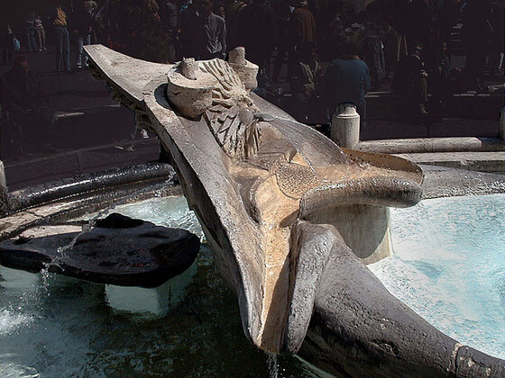 La Barcaccia in Piazza di Spagna