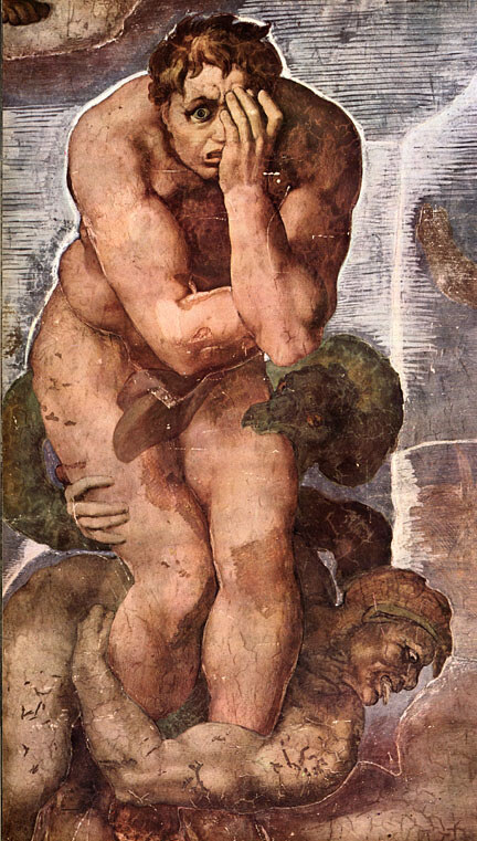 Giudizio Universale: Un Dannato.