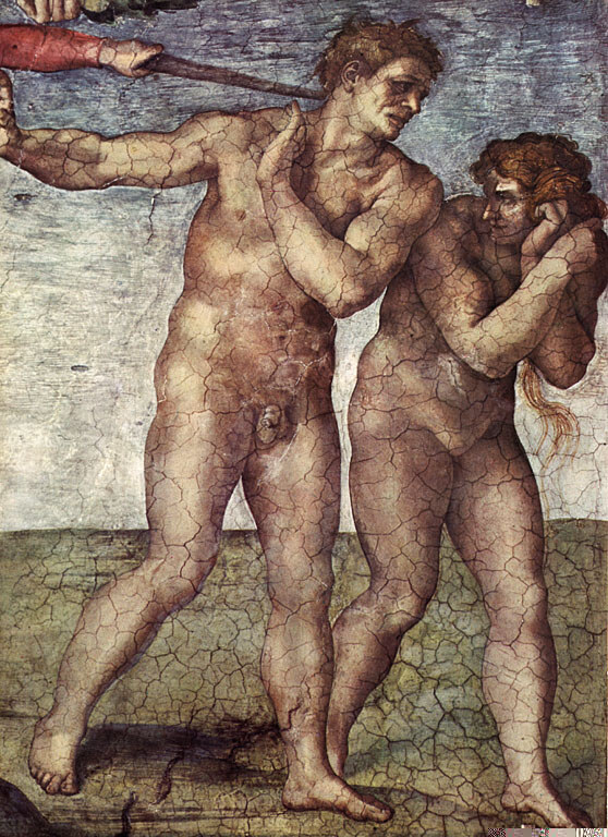Giudizio Universale: la cacciata dal Paradiso.