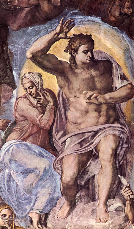 Giudizio Universale: Cristo Giudice e la Madonna.