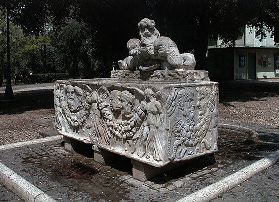 Fontana delle Vittorie Alate a Villa Borghese