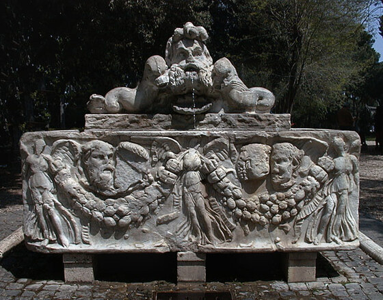 Fontana delle Vittorie Alate a Villa Borghese
