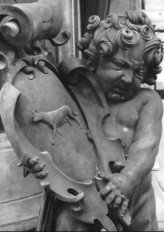 Putto reggistemma, Mochi Francesco