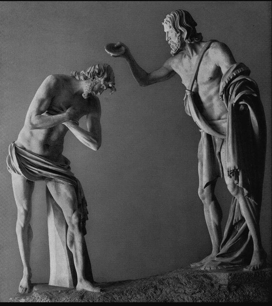 Il battesimo di Cristo, Mochi Francesco