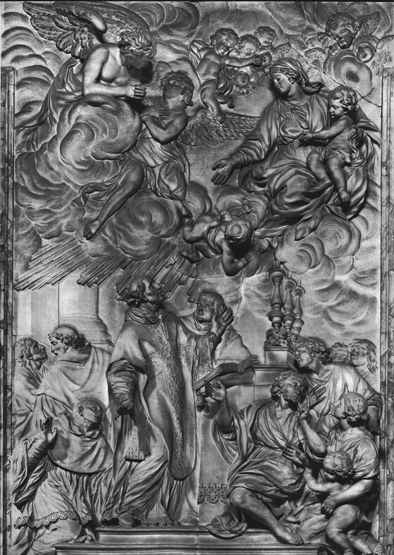 Visione di Sant'Andrea Corsini, Foggini Giovan Battista