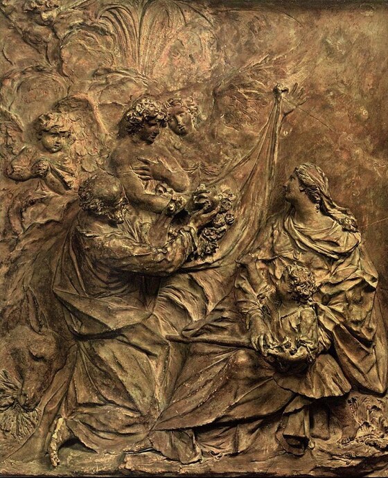 Riposo nella fuga d' Egitto, orlaiter Giovan Maria