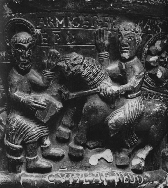 Capitello con le "Storie" di Sant'Orso, Anonimo