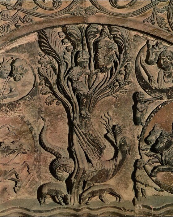 Lunetta con la leggenda dell'albero della Vita, Antelami Benedetto