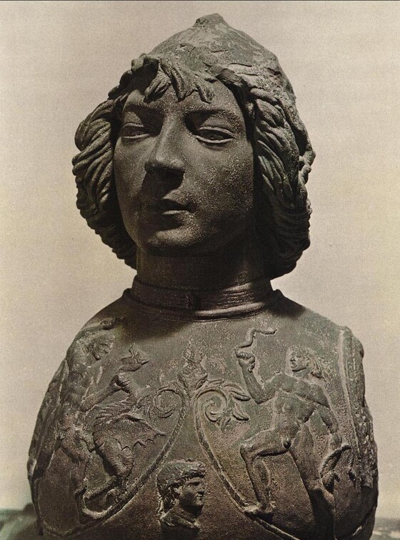 Busto di giovane guerriero, Pollajolo Antonio