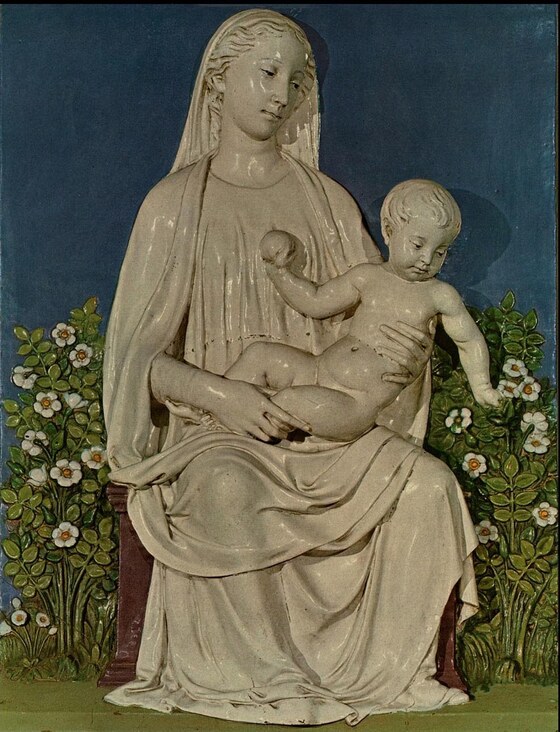 La Madonna del Roseto, Della Robbia Luca