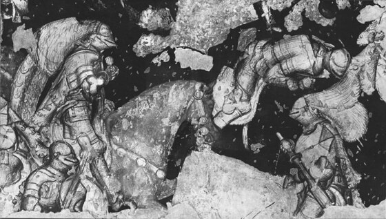 Gruppo di guerrieri nella parte inferiore della Battaglia.